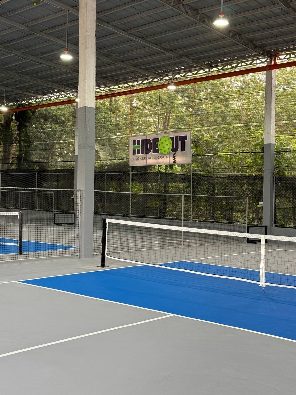 A HIDEOUT court ready for a private coaching session