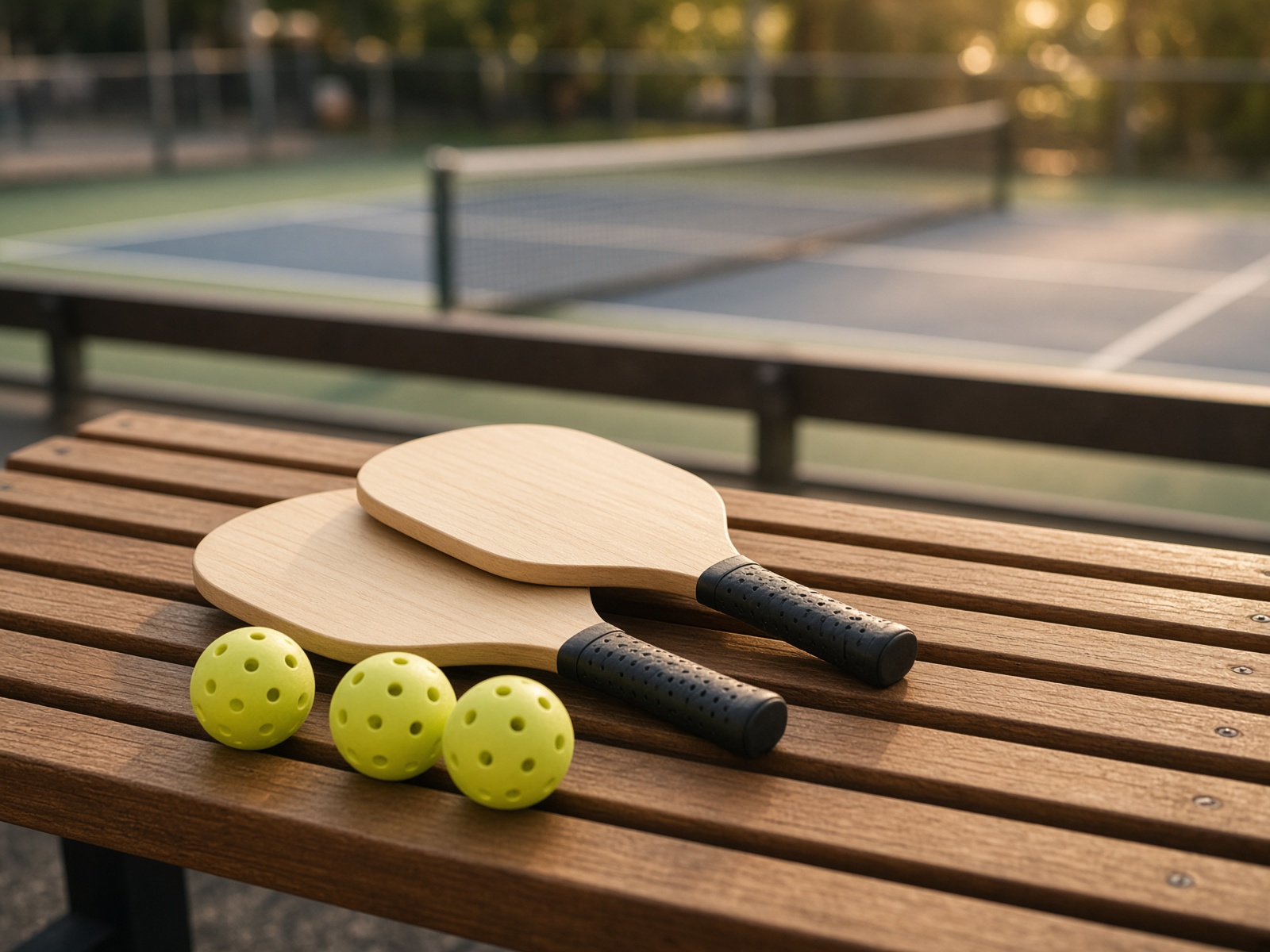 Players and paddles during open play at HIDEOUT